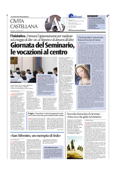 Avvenire - pagina diocesana del 07/12/2014